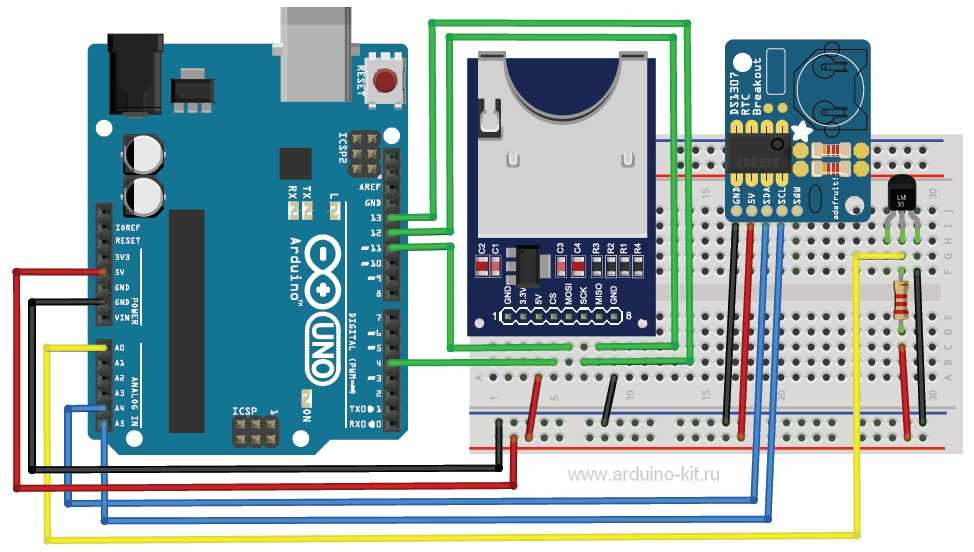 Подключение sd card к arduino: схема и необходимая библиотека