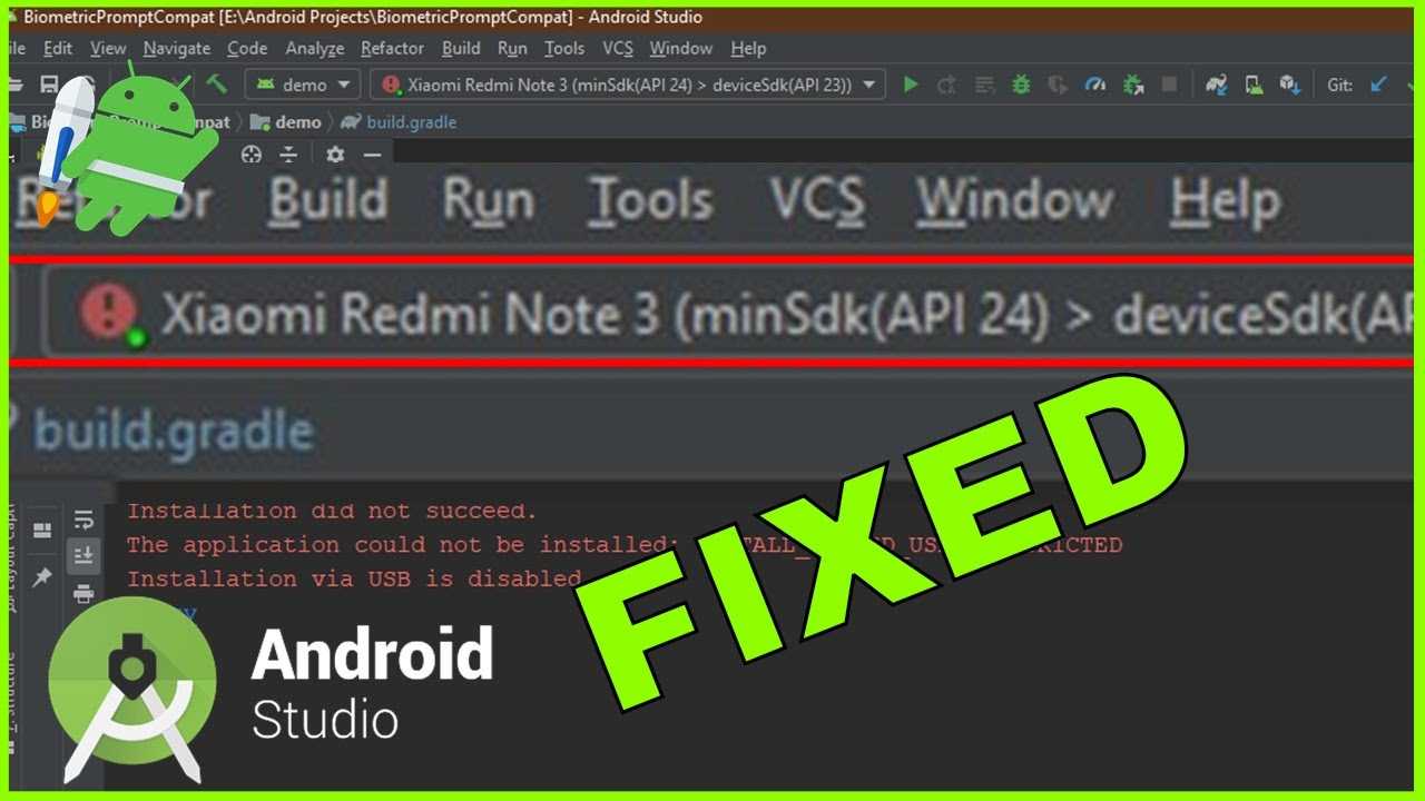 Install apk failed. Installation did not succeed. The application could not be installed. Android Studio. Install_failed_insufficient_Storage. Package install Error: failure [install_failed_insufficient_Storage].