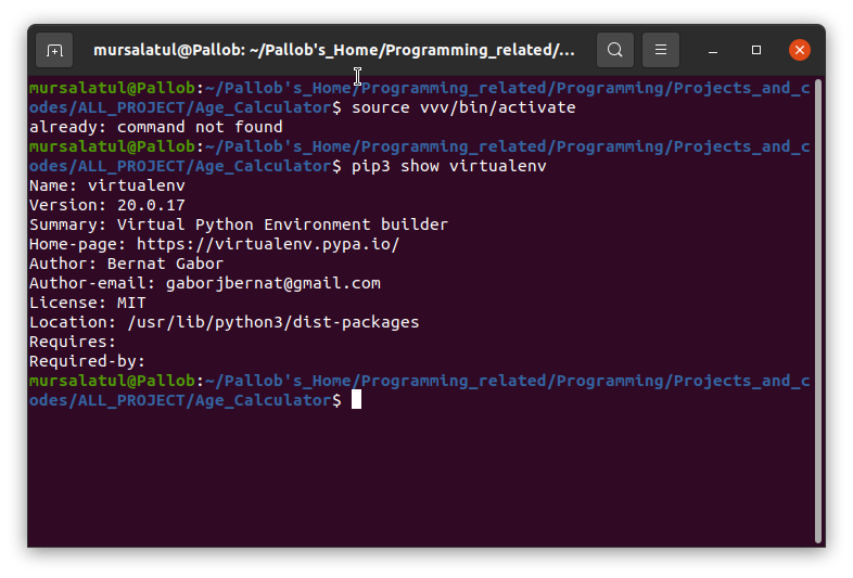 Как создать виртуальную среду python 3 на ubuntu 20.04