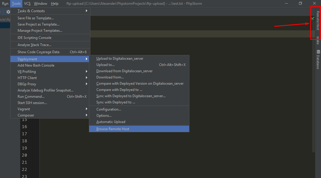 Удалить проект phpstorm