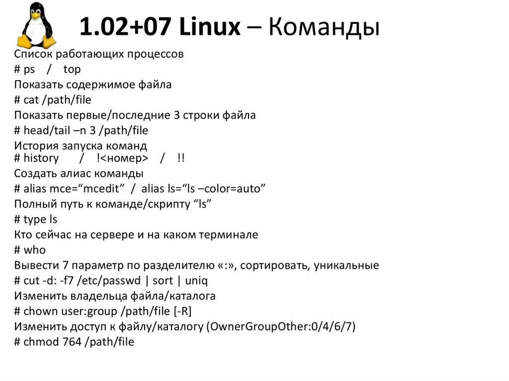 Работа с файловой системой linux