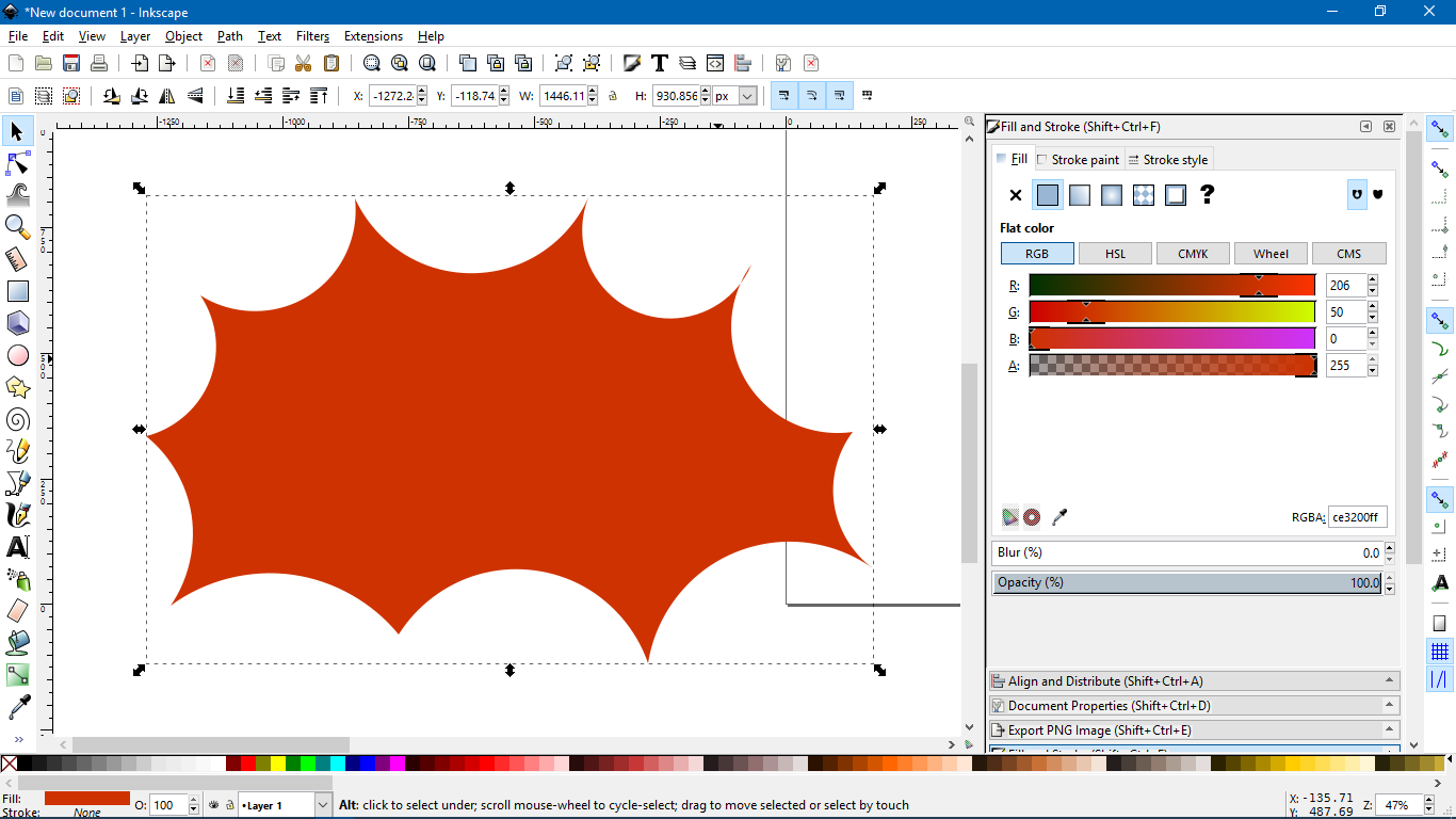 Как оконтурить картинку в inkscape