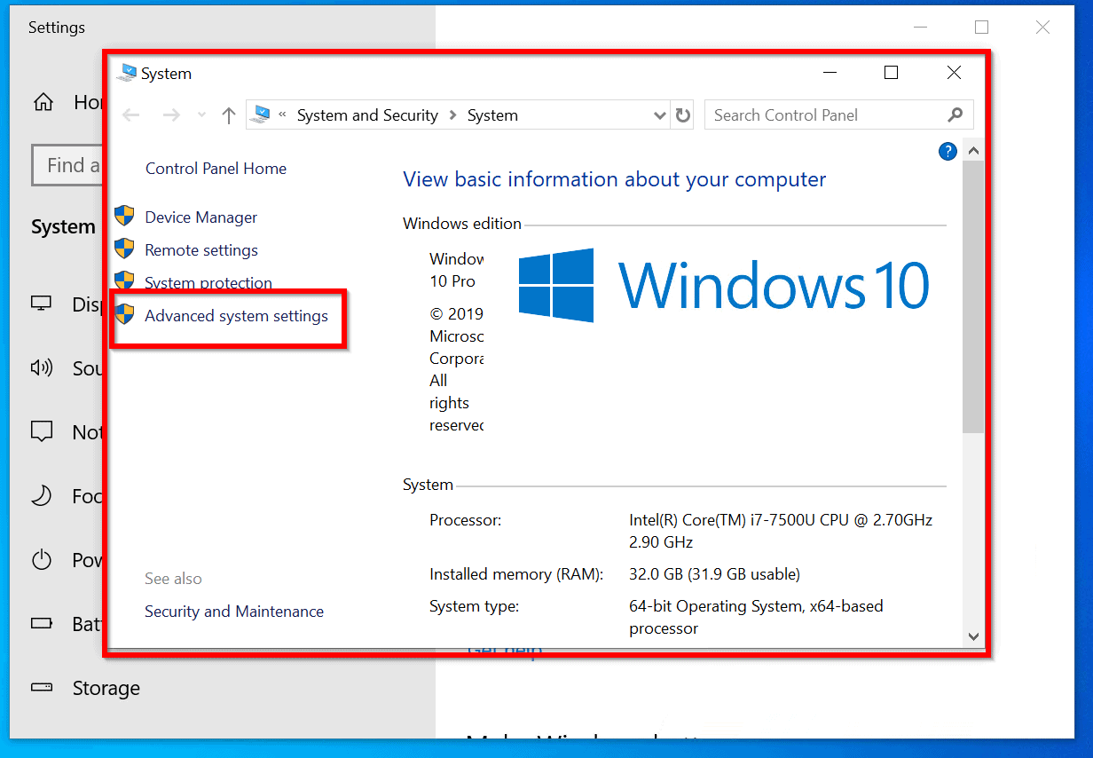 Advanced system settings. Windows 10 System settings. Advanced System Windows 10. Advanced System settings Windows.