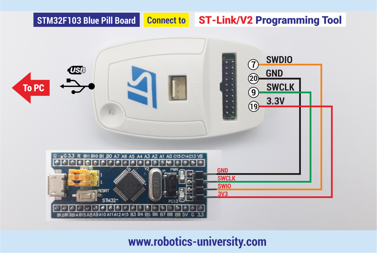 Программатор stm32 схема