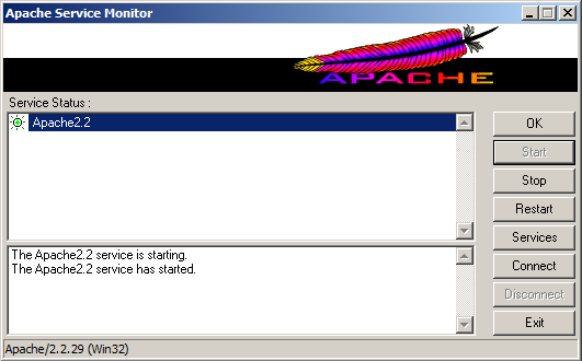 Stopping and restarting apache http server - apache http server version 2.4