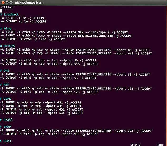 Базовая настройка брандмауэра ubuntu server 14.04 lts с помощью iptables