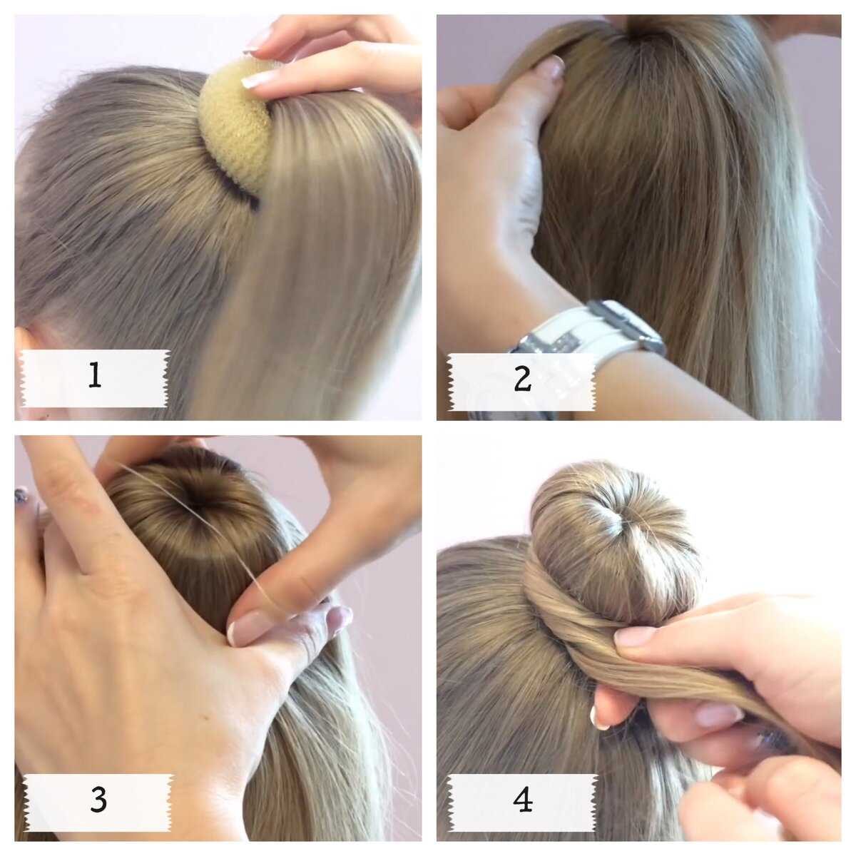 Как сделать пучок с помощью бублика: более 25 идей с фото и видео правильный уход за волосами