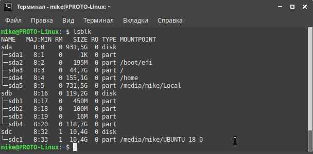 Монтирование диска в linux – команда mount