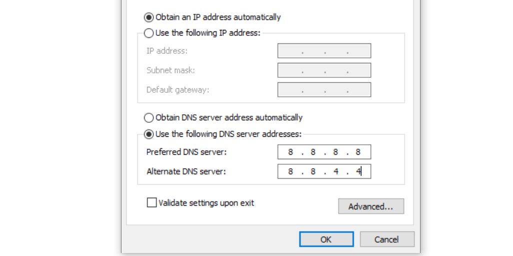 How to fix dns_probe_finished_nxdomain chrome error