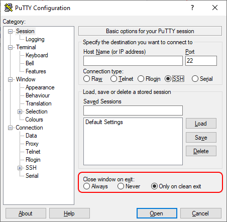 Скачать putty: telnet и ssh клиент для windows/linux