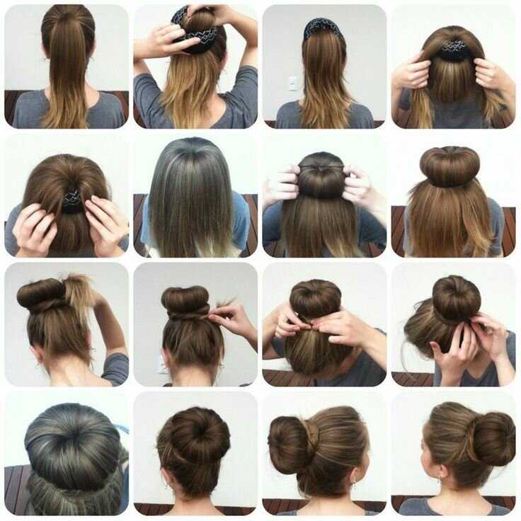 Как делать пучок с помощью бублика для волос: пошаговая инструкция с фото и видео