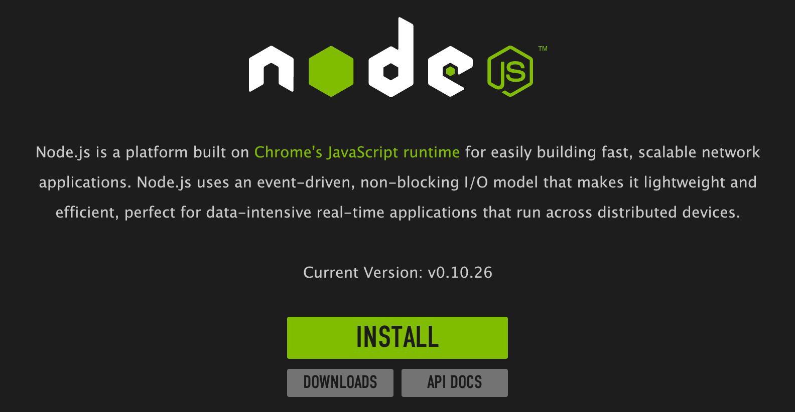 Обновите node.js до последней версии в mac os